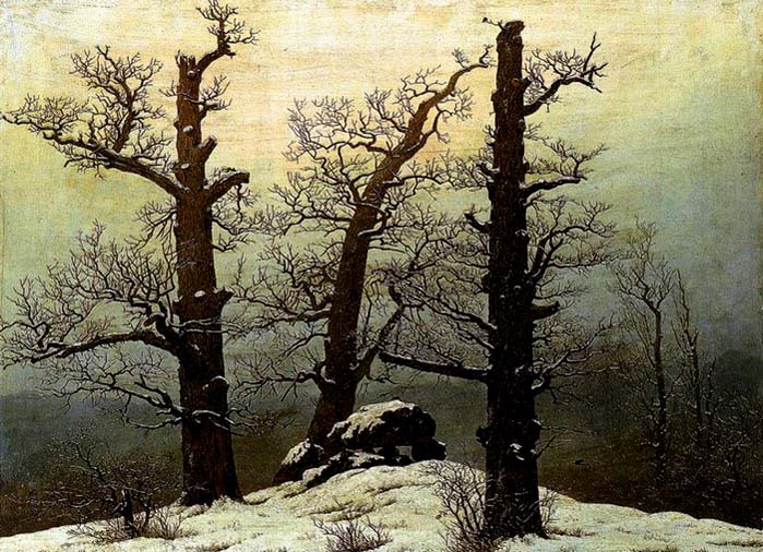 Caspar David Friedrich Dolmen in the Snow